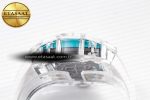 RM055 Transparent SONIC Best Edition Skeleton Blue Dial on White Nylon Strap Clone RMUL2 - Görsel 12