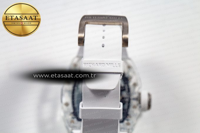 RM055 Transparent SONIC Best Edition Skeleton Blue Dial on White Nylon Strap Clone RMUL2 - Görsel 15