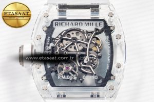 RM055 Transparent SONIC Best Edition Skeleton Blue Dial on White Nylon Strap Clone RMUL2 - Görsel 17