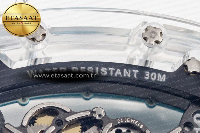 RM055 Transparent SONIC Best Edition Skeleton Blue Dial on White Nylon Strap Clone RMUL2 - Görsel 19
