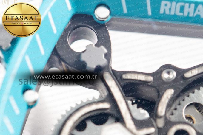 RM055 Transparent SONIC Best Edition Skeleton Blue Dial on White Nylon Strap Clone RMUL2 - Görsel 9