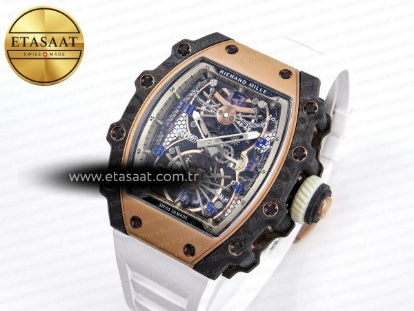 Richard Mille RM21-01 RG Skeleton Dial on White