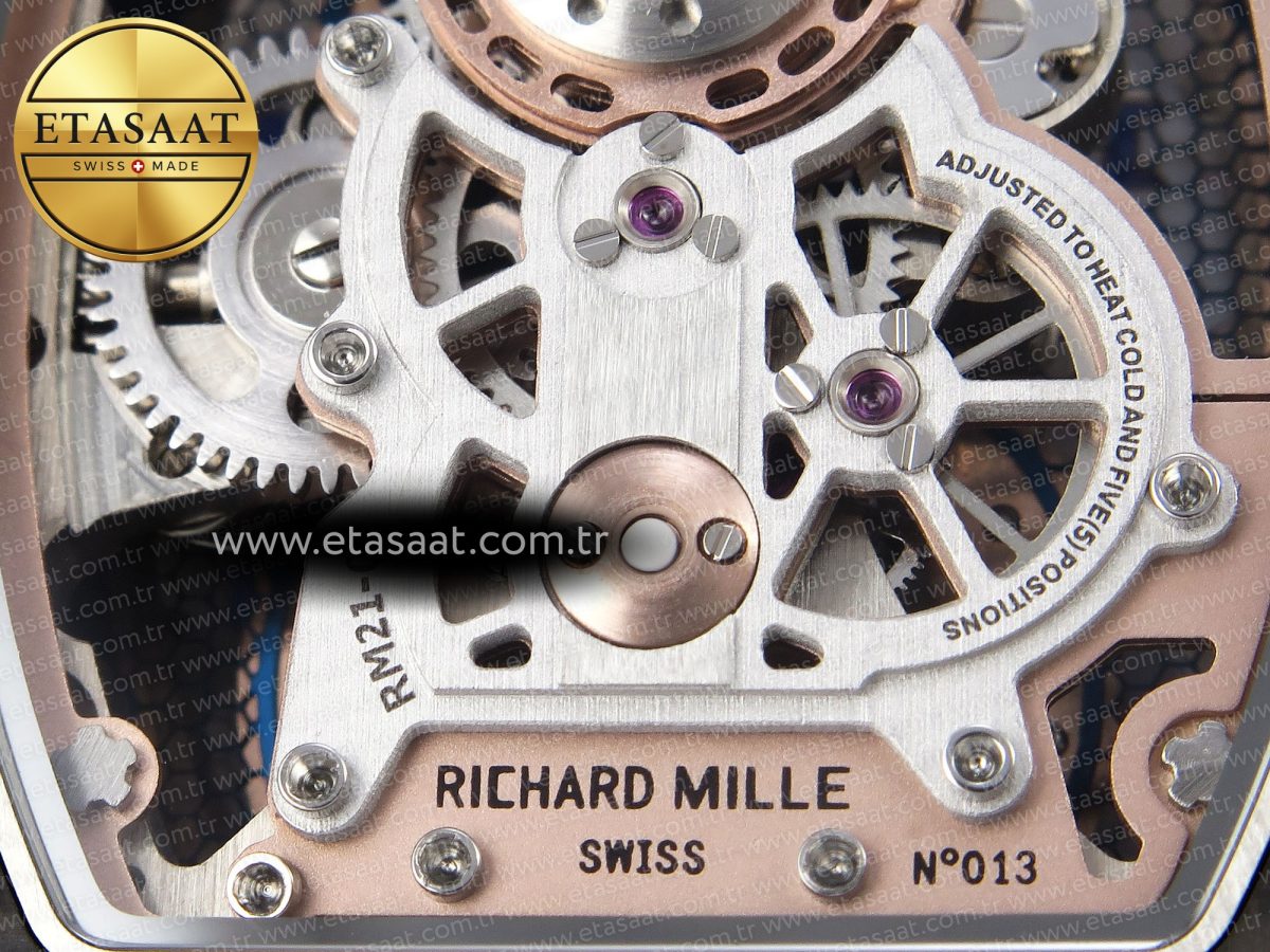 Richard Mille RM21-01 RG Skeleton Dial on White - Görsel 22