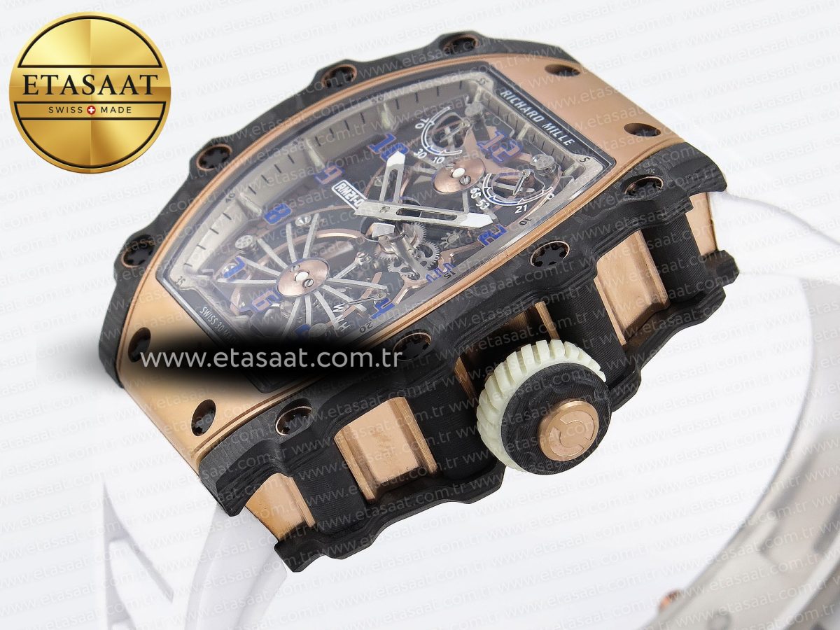 Richard Mille RM21-01 RG Skeleton Dial on White - Görsel 8