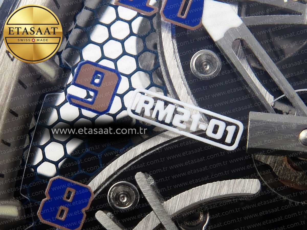 Richard Mille RM21-01 SS Skeleton Dial on Black - Görsel 14