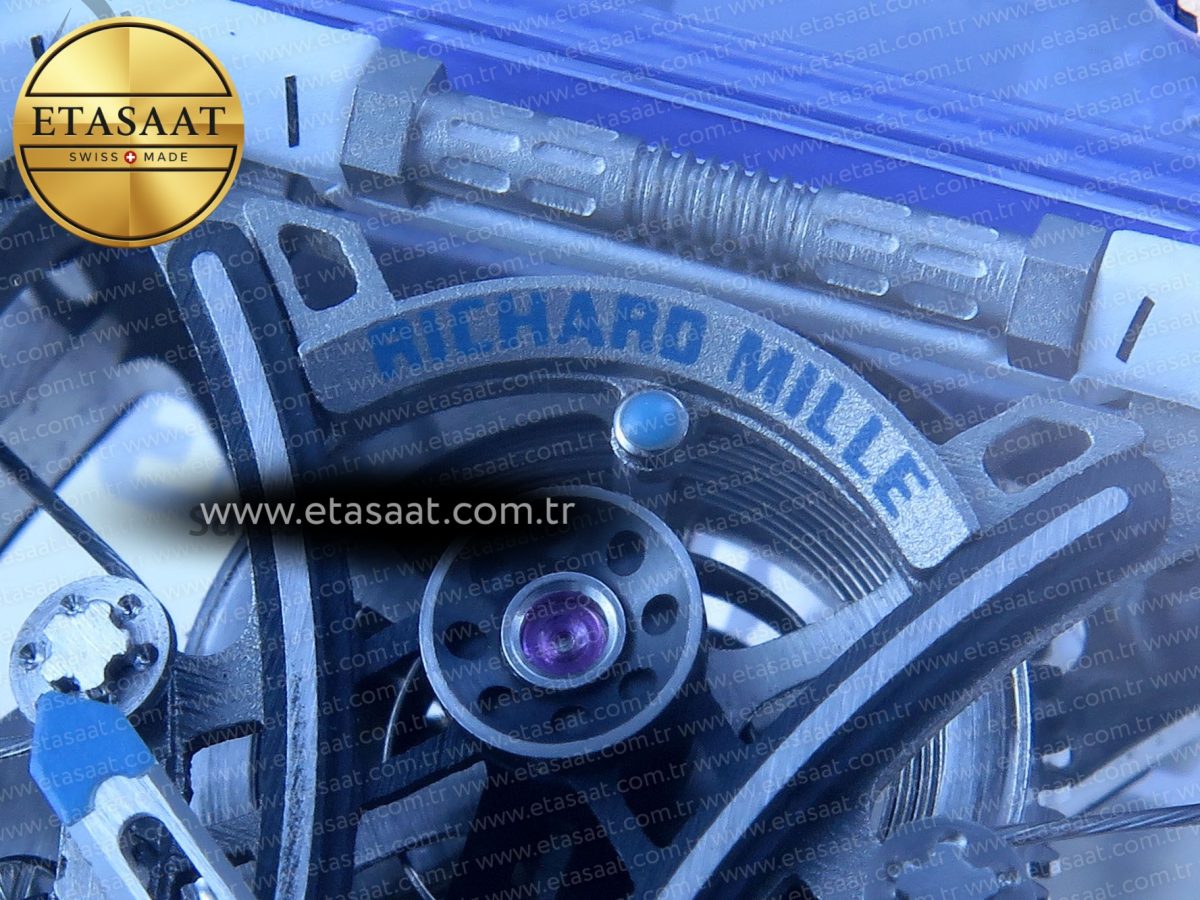 RM53-02 BLUE TRANSPARENT TOURBILLON RMF BEST EDITION SKELETON DIAL ON WHITE RUBBER STRAP V2 - Görsel 10