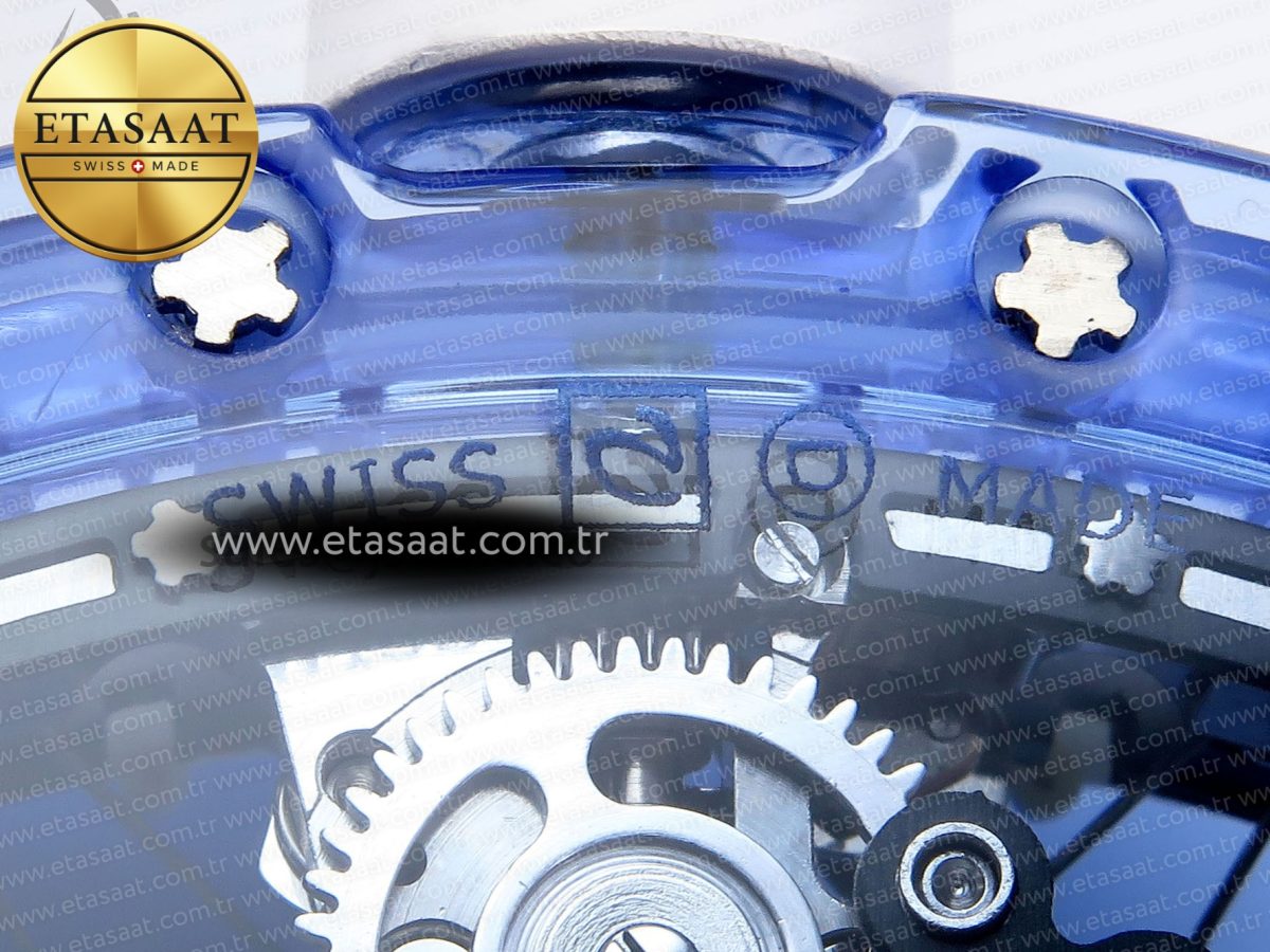 RM53-02 BLUE TRANSPARENT TOURBILLON RMF BEST EDITION SKELETON DIAL ON WHITE RUBBER STRAP V2 - Görsel 22