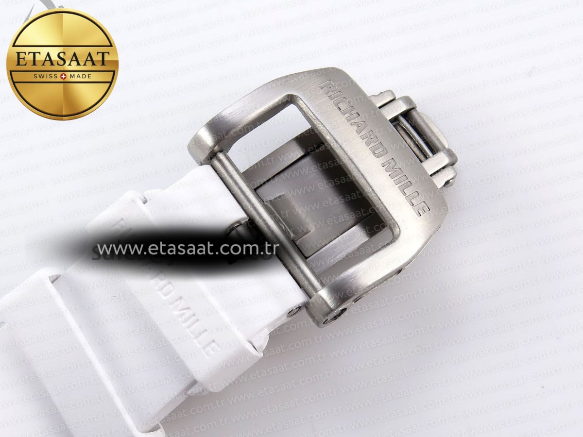RM53-02 BLUE TRANSPARENT TOURBILLON RMF BEST EDITION SKELETON DIAL ON WHITE RUBBER STRAP V2 - Görsel 25