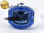 RM53-02 BLUE TRANSPARENT TOURBILLON RMF BEST EDITION SKELETON DIAL ON WHITE RUBBER STRAP V2 - Görsel 6