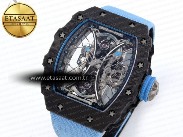 RM53-02 TOURBILLON CARBON RMF BEST EDITION SKELETON DIAL ON BLUE NYLON STRAP