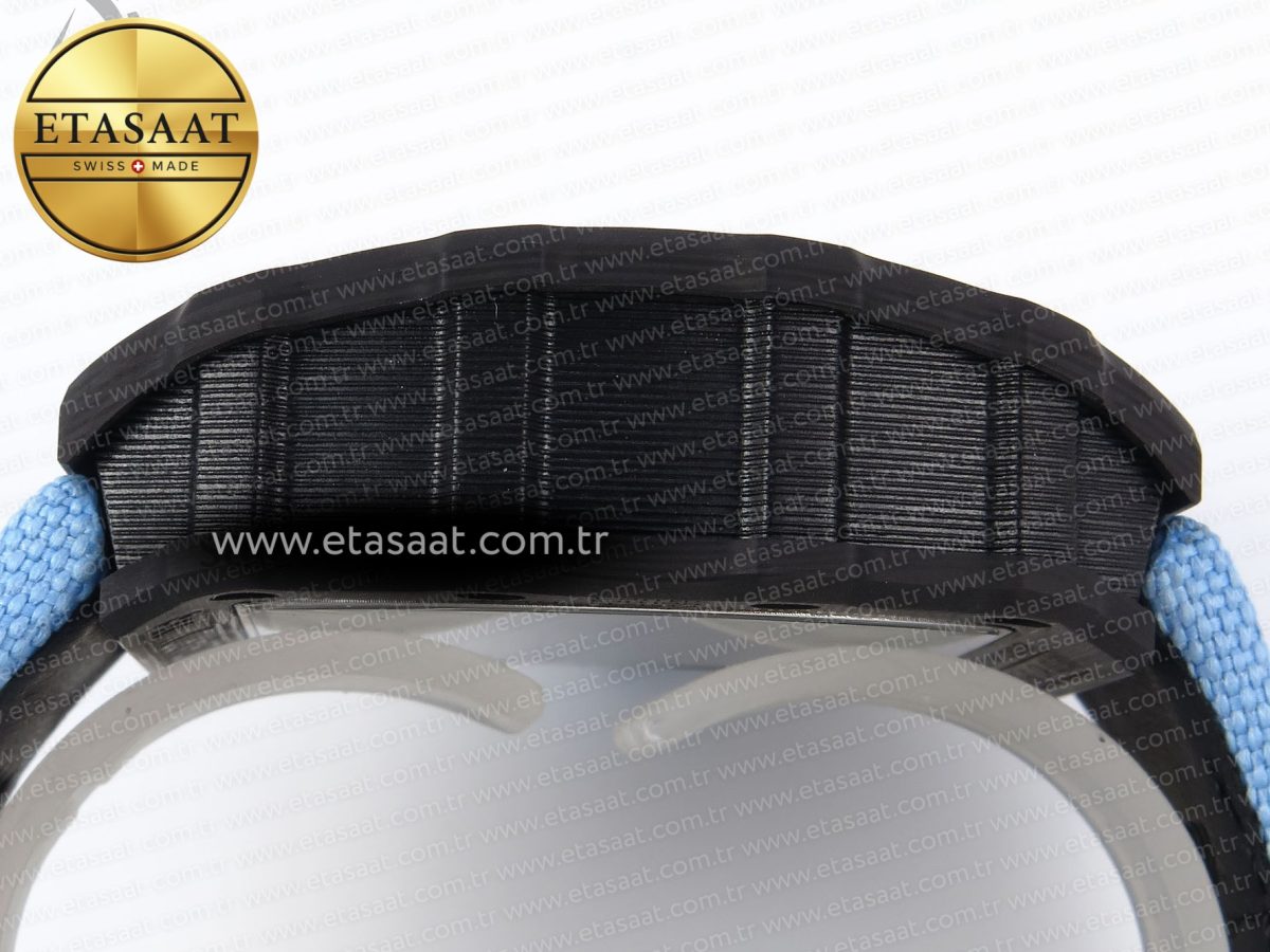 RM53-02 TOURBILLON CARBON RMF BEST EDITION SKELETON DIAL ON BLUE NYLON STRAP - Görsel 13
