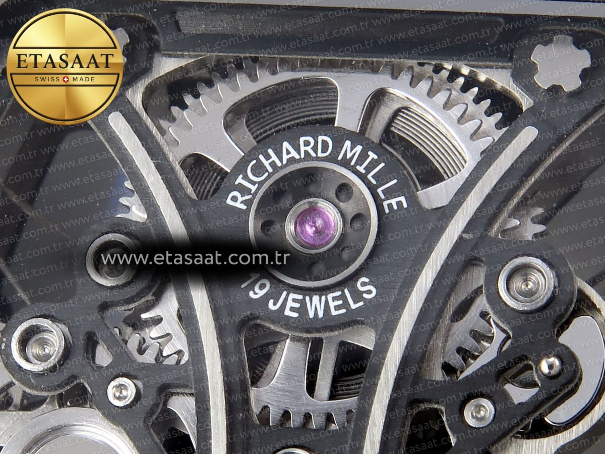 RM53-02 TOURBILLON CARBON RMF BEST EDITION SKELETON DIAL ON BLUE NYLON STRAP - Görsel 19