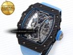 RM53-02 TOURBILLON CARBON RMF BEST EDITION SKELETON DIAL ON BLUE NYLON STRAP - Görsel 2