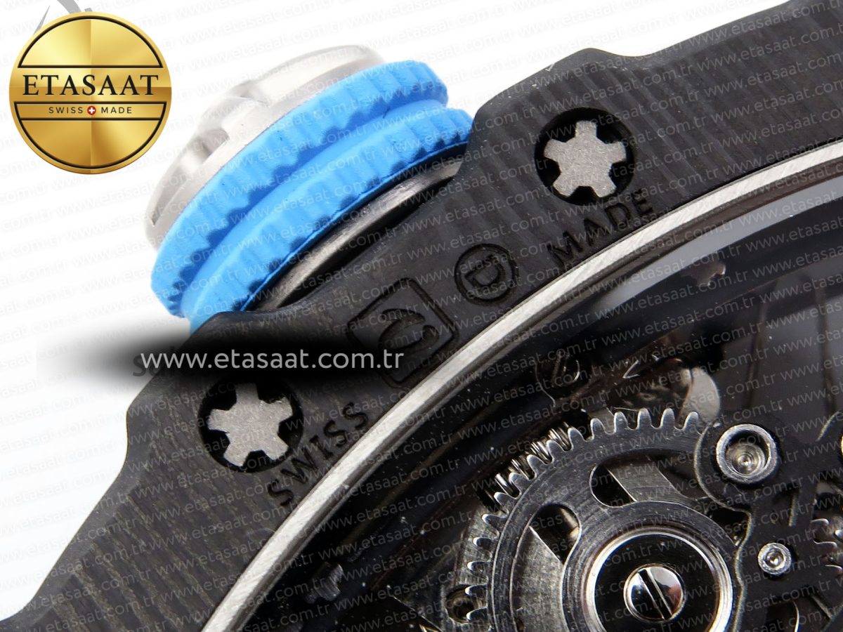 RM53-02 TOURBILLON CARBON RMF BEST EDITION SKELETON DIAL ON BLUE NYLON STRAP - Görsel 22