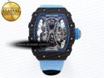 RM53-02 TOURBILLON CARBON RMF BEST EDITION SKELETON DIAL ON BLUE NYLON STRAP - Görsel 3