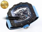 RM53-02 TOURBILLON CARBON RMF BEST EDITION SKELETON DIAL ON BLUE NYLON STRAP - Görsel 7