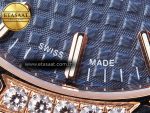 Royal Oak 33mm RG 8F 1:1 Best Edition Blue Dial Diamonds Bezel on RG Bracelet Swiss Quartz - Görsel 12