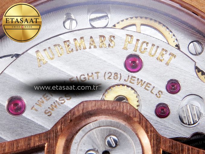 Royal Oak 33mm RG 8F 1:1 Best Edition Blue Dial Diamonds Bezel on RG Bracelet Swiss Quartz - Görsel 20
