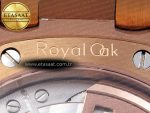 Royal Oak 33mm RG 8F 1:1 Best Edition Blue Dial Diamonds Bezel on RG Bracelet Swiss Quartz - Görsel 21