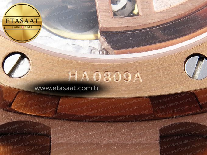 Royal Oak 33mm RG 8F 1:1 Best Edition Blue Dial Diamonds Bezel on RG Bracelet Swiss Quartz - Görsel 23
