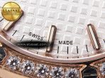 Audemars Piguet White Dial Diamonds Swiss Quartz - Görsel 12