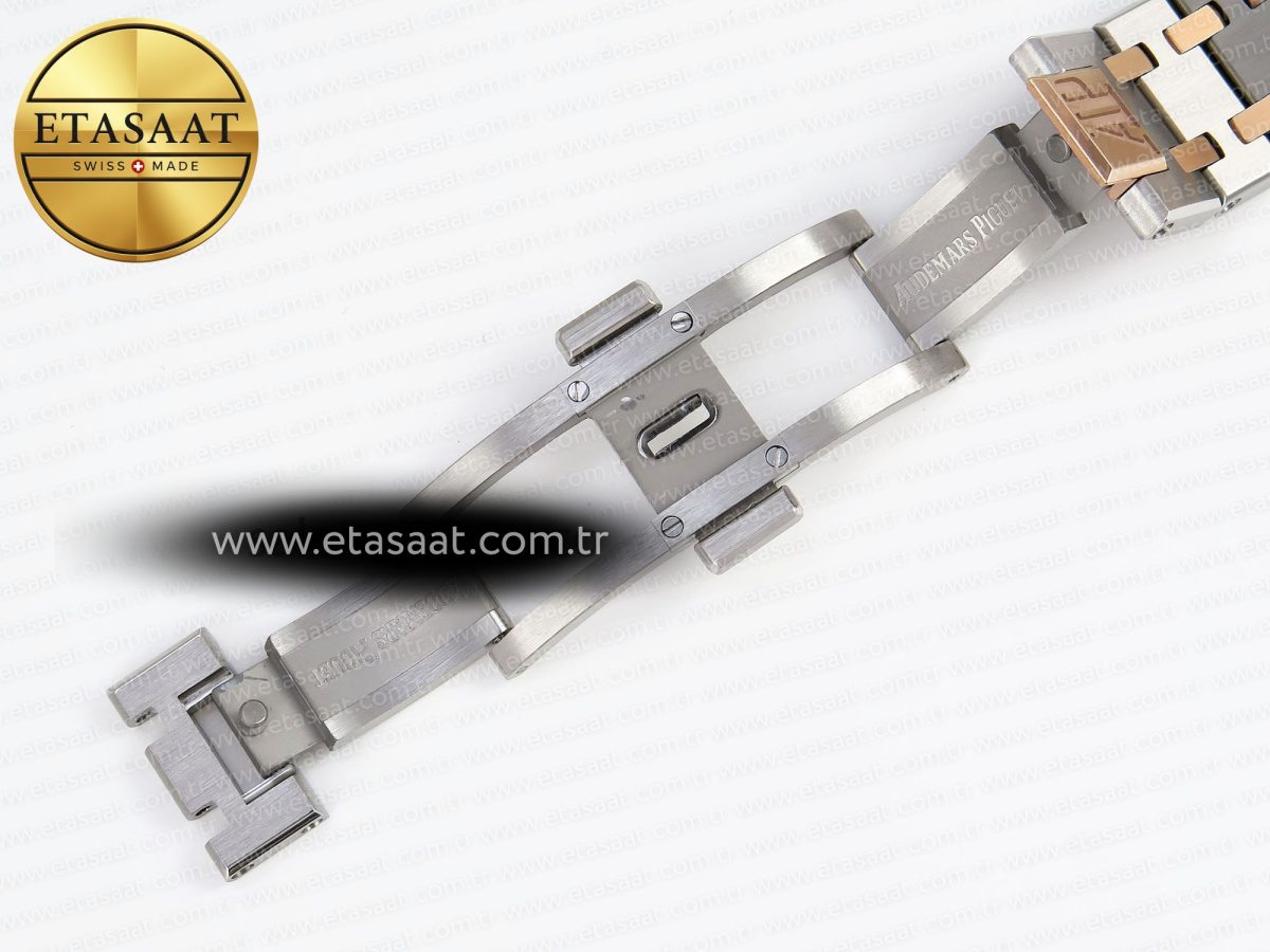 Audemars Piguet White Dial on SS/RG Bracelet Swiss Quartz - Görsel 26