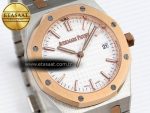Audemars Piguet White Dial on SS/RG Bracelet Swiss Quartz - Görsel 5