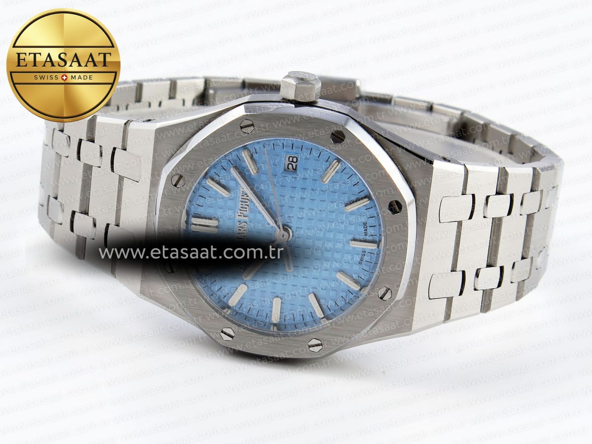 Audemars Piguet  ICE BLUE DIAL ON SS A5800 - Görsel 6