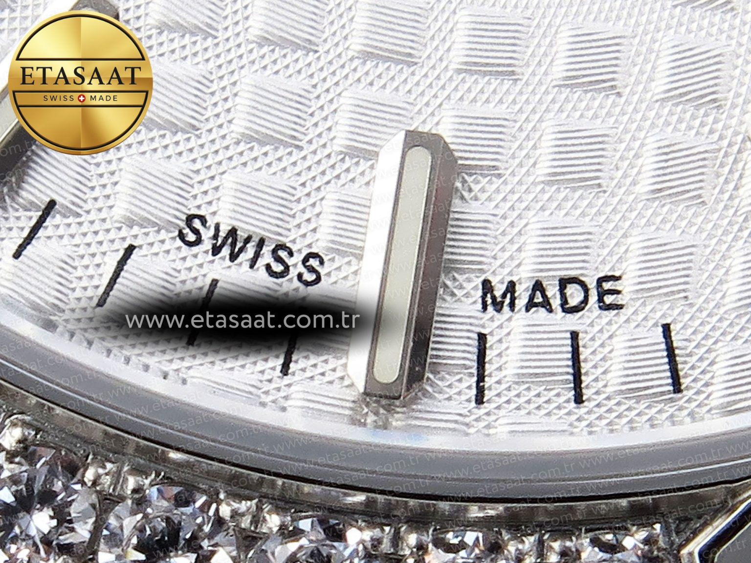 Audemars Piguet WHITE DIAL DIAMONDS BEZEL ON SS A5800 - Görsel 12