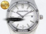 Audemars Piguet WHITE DIAL DIAMONDS BEZEL ON SS A5800 - Görsel 4