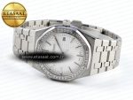 Audemars Piguet WHITE DIAL DIAMONDS BEZEL ON SS A5800 - Görsel 6