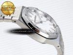 Audemars Piguet WHITE DIAL DIAMONDS BEZEL ON SS A5800 - Görsel 9