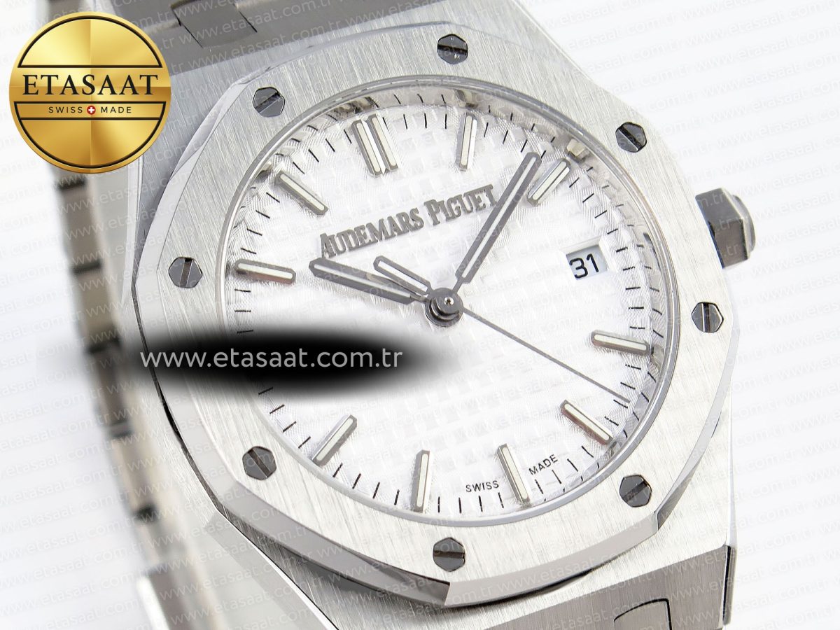 Audemars Piguet WHITE DIAL ON SS BRACELET A5800 - Görsel 5