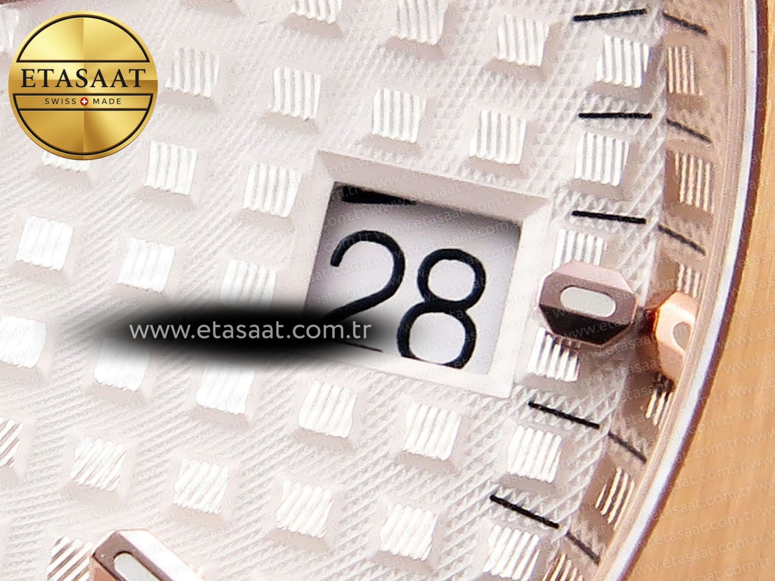 ROYAL OAK 37MM 15450 RG IPF BEST EDITION WHITE DIAL ON RG BRACELET SA3120 SUPER CLONE - Görsel 13