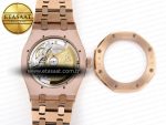 ROYAL OAK 37MM 15450 RG IPF BEST EDITION WHITE DIAL ON RG BRACELET SA3120 SUPER CLONE - Görsel 15