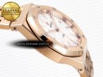 ROYAL OAK 37MM 15450 RG IPF BEST EDITION WHITE DIAL ON RG BRACELET SA3120 SUPER CLONE - Görsel 7