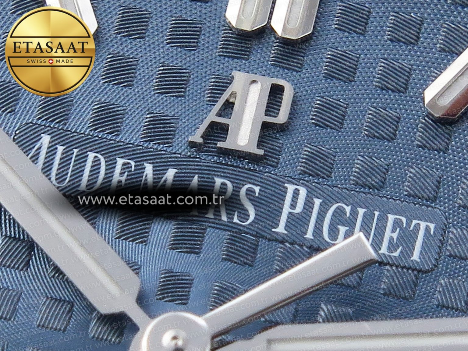 ROYAL OAK 37MM 15450 SS APSF 1:1 BEST EDITION BLUE TEXTURED DIAL ON SS BRACELET SA3120 SUPER CLONE - Görsel 11