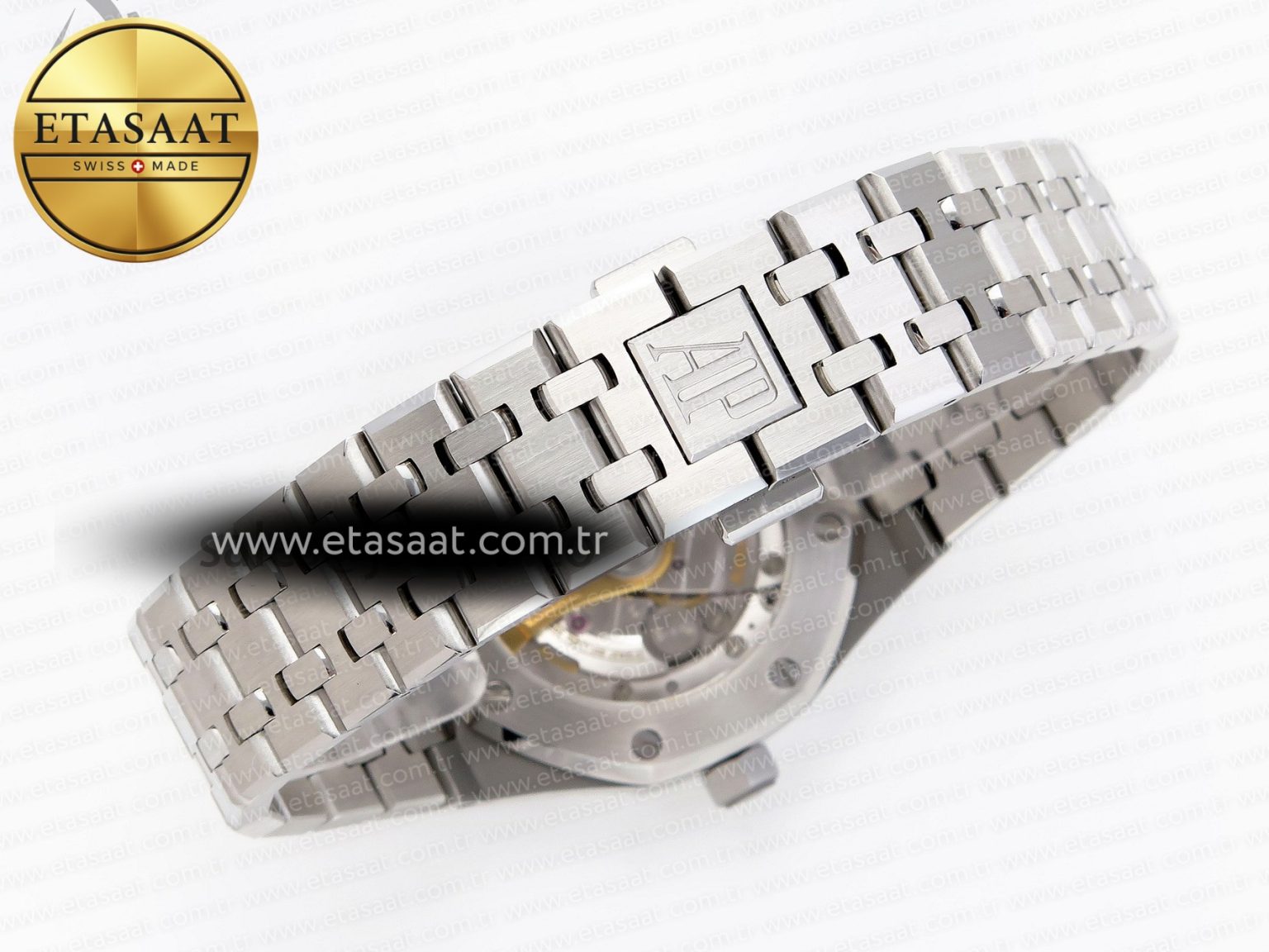 ROYAL OAK 37MM 15450 SS APSF 1:1 BEST EDITION BLUE TEXTURED DIAL ON SS BRACELET SA3120 SUPER CLONE - Görsel 22