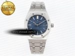 ROYAL OAK 37MM 15450 SS APSF 1:1 BEST EDITION BLUE TEXTURED DIAL ON SS BRACELET SA3120 SUPER CLONE - Görsel 3