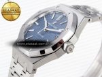 ROYAL OAK 37MM 15450 SS APSF 1:1 BEST EDITION BLUE TEXTURED DIAL ON SS BRACELET SA3120 SUPER CLONE - Görsel 7