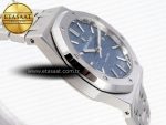 ROYAL OAK 37MM 15450 SS APSF 1:1 BEST EDITION BLUE TEXTURED DIAL ON SS BRACELET SA3120 SUPER CLONE - Görsel 8