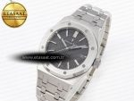 ROYAL OAK 37MM 15450 SS APSF 1:1 BEST EDITION GRAY TEXTURED DIAL ON SS BRACELET SA3120 SUPER CLONE - Görsel 2