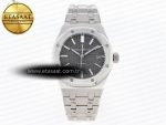 ROYAL OAK 37MM 15450 SS APSF 1:1 BEST EDITION GRAY TEXTURED DIAL ON SS BRACELET SA3120 SUPER CLONE - Görsel 3
