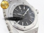 ROYAL OAK 37MM 15450 SS APSF 1:1 BEST EDITION GRAY TEXTURED DIAL ON SS BRACELET SA3120 SUPER CLONE - Görsel 5