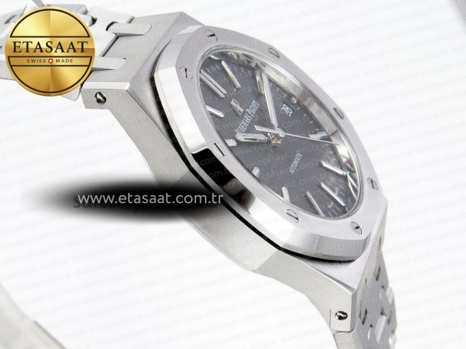 ROYAL OAK 37MM 15450 SS APSF 1:1 BEST EDITION GRAY TEXTURED DIAL ON SS BRACELET SA3120 SUPER CLONE - Görsel 8