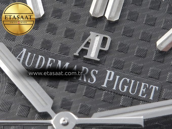 ROYAL OAK 37MM 15450 SS APSF 1:1 BEST EDITION GRAY TEXTURED DIAL ON SS BRACELET SA3120 SUPER CLONE - Görsel 9