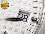 ROYAL OAK 37MM 15450 SS APSF 1:1 BEST EDITION WHITE TEXTURED DIAL ON SS BRACELET SA3120 SUPER CLONE - Görsel 10