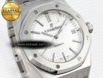 ROYAL OAK 37MM 15450 SS APSF 1:1 BEST EDITION WHITE TEXTURED DIAL ON SS BRACELET SA3120 SUPER CLONE - Görsel 5