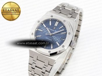 ROYAL OAK 37MM 15450 SS IPF BEST EDITION BLUE DIAL ON SS BRACELET SA3120 SUPER CLONE