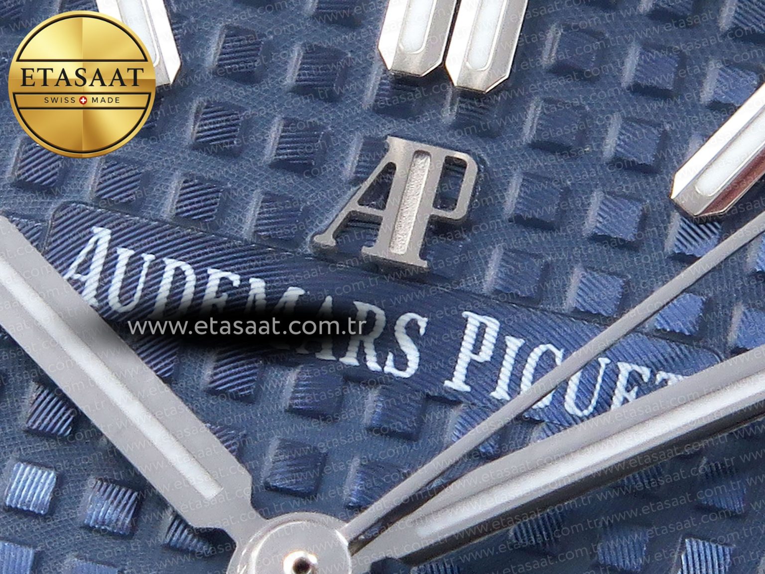 ROYAL OAK 37MM 15450 SS IPF BEST EDITION BLUE DIAL ON SS BRACELET SA3120 SUPER CLONE - Görsel 10